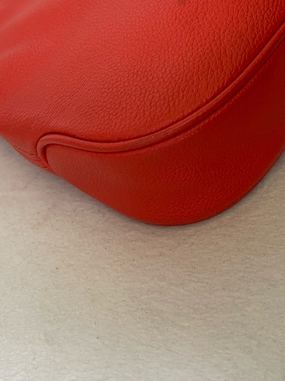 kate spade Red Pebbled Leather Crossbody with Striped Strap - Picture 9 of 11